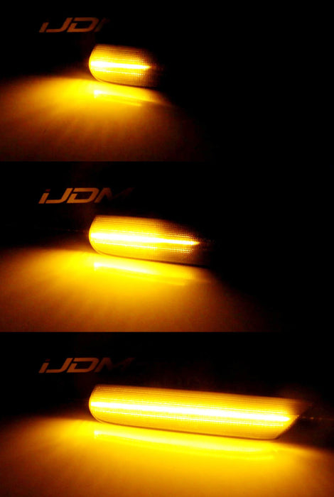 Smoked Amber LED Sequential Side Marker Lights For Porsche Carrera 911 Boxster