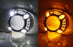 Cayenne 4-Point Style White/Amber LED DRL Shrouds For 3.0" H1 Headlamp Projector