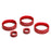 5pc Red Aluminum AC Stereo Tune Turn-Knob Covers For 22+ Subaru BRZ Toyota GR86