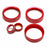 5pc Red Aluminum AC Stereo Tune Turn-Knob Covers For 22+ Subaru BRZ Toyota GR86