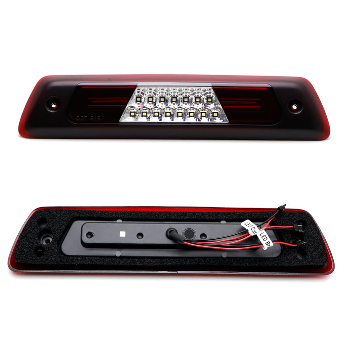 Dark Red Double C-Ring Full LED High Mount 3rd Brake Lamp For Ford 2009-14 F150