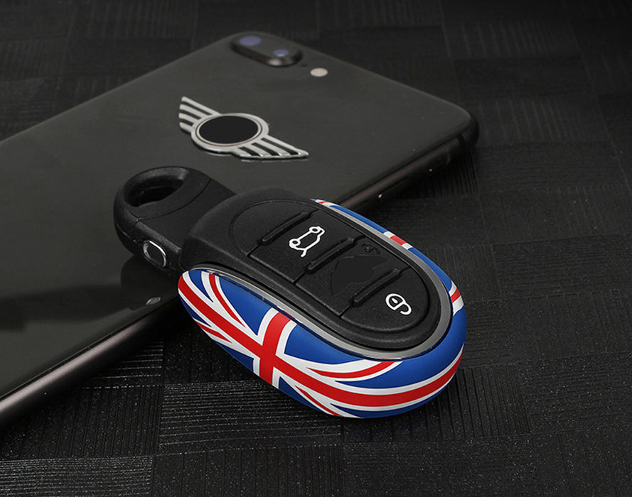 Red/Blue Union Jack UK Flag Style Key Fob Shell For MINI Cooper 3rd Gen F55 F56