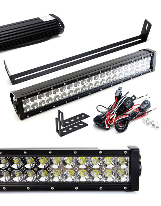 Lower Grille Mount 20" LED Light Bar Kit w/Bracket Relay For 20-up RAM 2500 3500