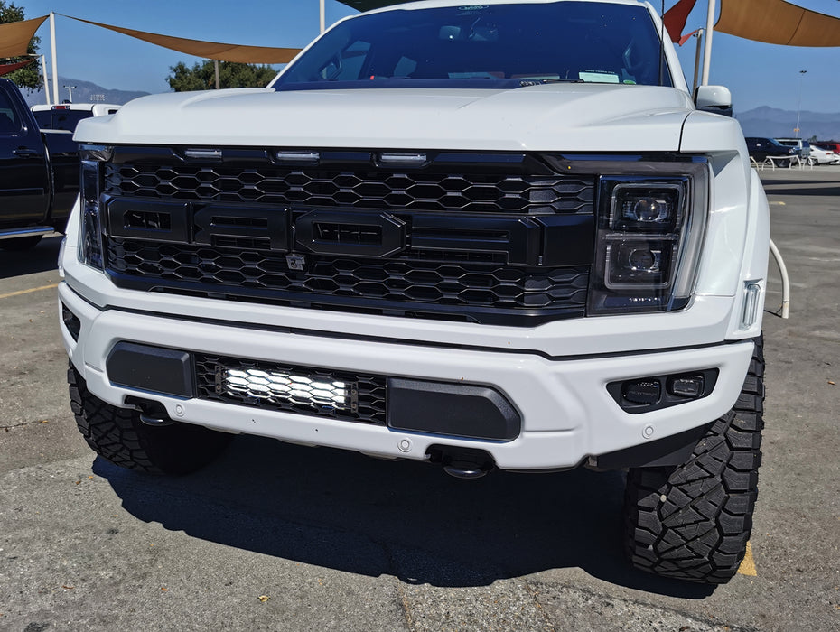 Lower Grille Hide 72W LED Light Bar Kit w/Bracket, Relay For Ford 2021-up Raptor