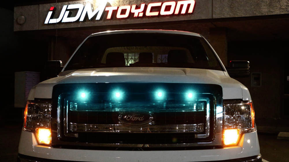 Ford SVT Raptor Style LED Ice Blue Grille Lighting Kit, Universal Fit Truck SUV