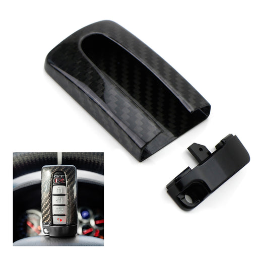 Carbon Fiber GTR Style Key Fob Cover Case For Nissan or Infiniti Oval Remote Key