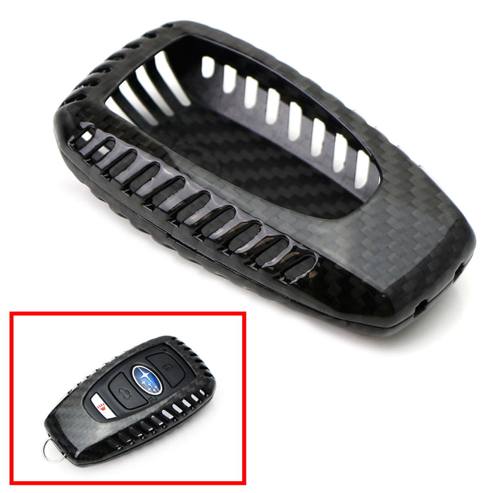 Real Carbon Fiber Key Fob Protective Cover For Subaru BRZ WRX Legacy Outback XV