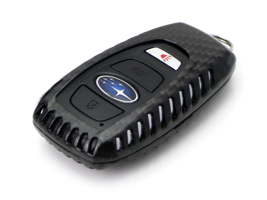 Real Carbon Fiber Key Fob Protective Cover For Subaru BRZ WRX Legacy Outback XV