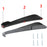 Black Carbon Fiber Finish PP Universal Fit Rear Bumper Lip Splitter Diffusers