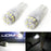 (2) Xenon White 168 2825 18-SMD T10 LED Bulbs For Under Mirror Puddle Lights