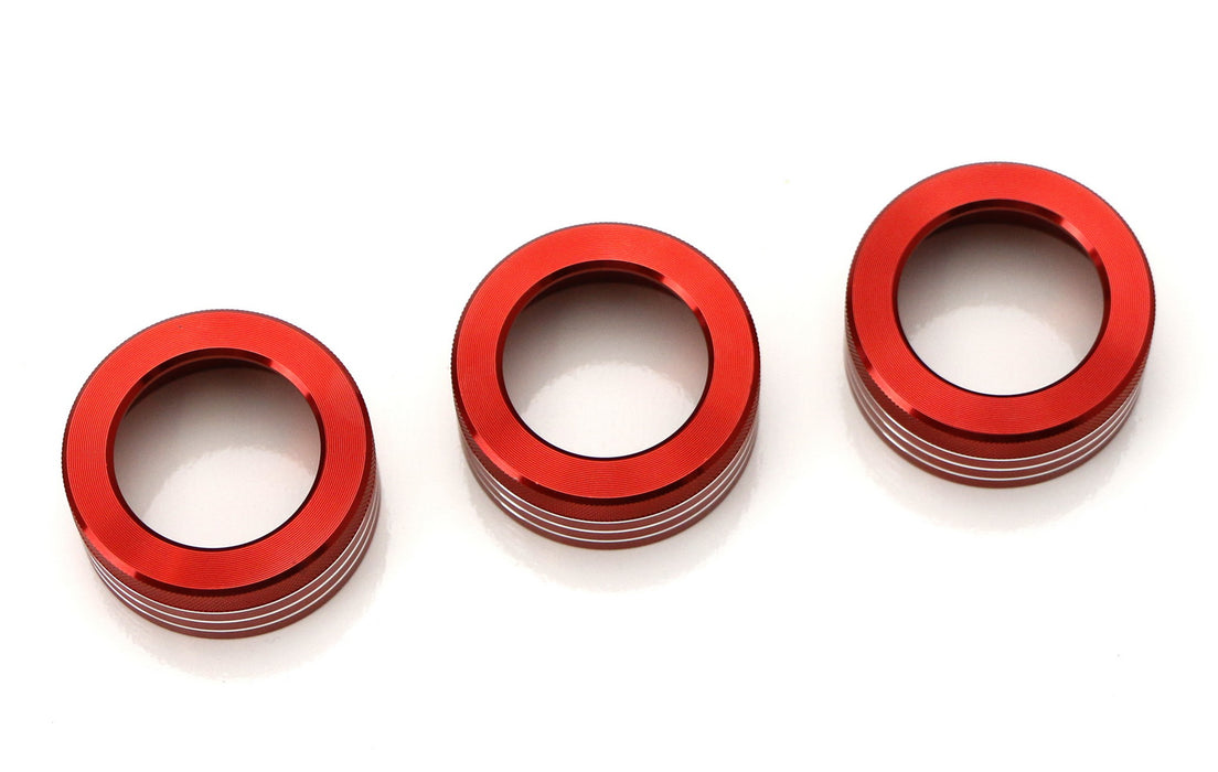 Red AC Climate Control Switch Knob Ring Covers For Scion FR-S, Toyota 86, BRZ