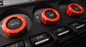 Red AC Climate Control Switch Knob Ring Covers For Scion FR-S, Toyota 86, BRZ