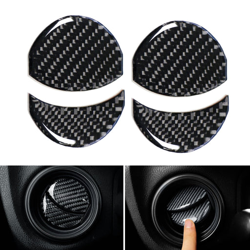 Black Carbon Fiber Overlay Decoration Trims For Subaru BRZ Scion FR-S Toyota 86