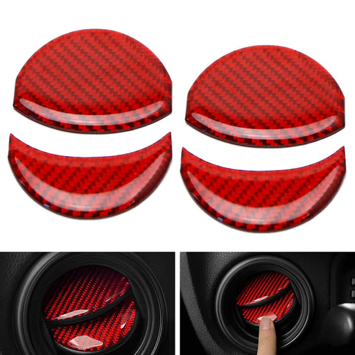 Red Carbon Fiber Overlay Decoration Trims For Subaru BRZ Scion FR-S Toyota 86