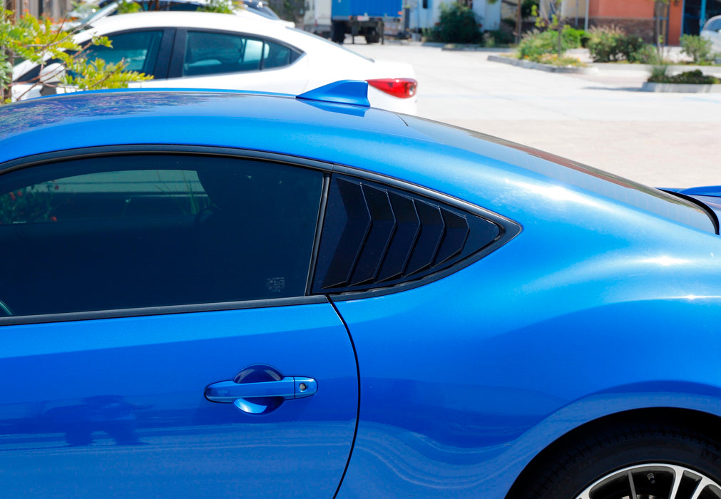 Gloss Black Rear Side Window Vent/Louvers For 2013-2021 Scion FRS 86 Subaru BRZ