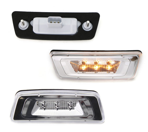 Clear Lens Chrome Amber LED Wheel Fender Side Marker Lights For Kenworth T680..