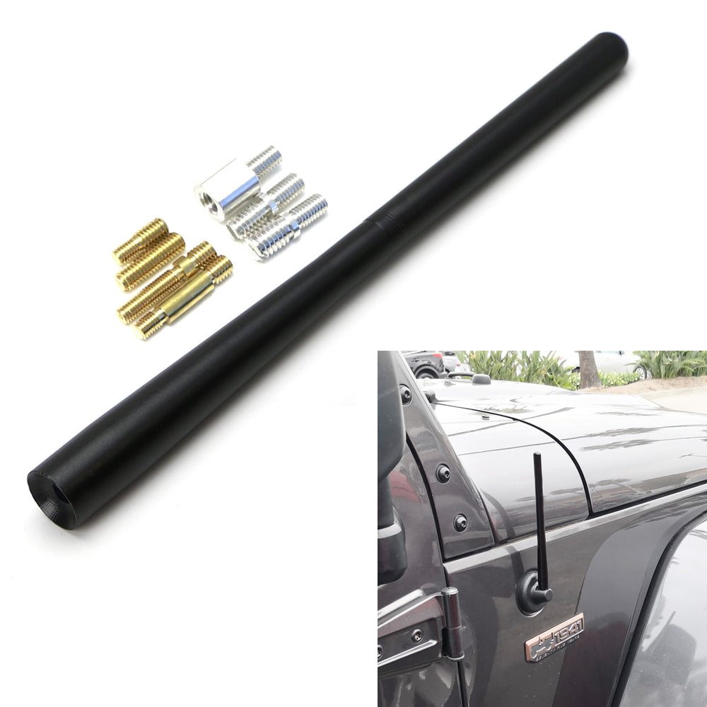 7" Short Matte Black Radio Antenna Topper For Jeep Wrangler TJ JK JL, Gladiator