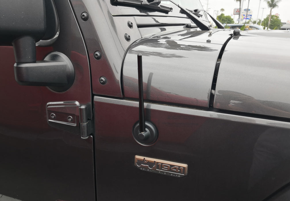 7" Short Matte Black Radio Antenna Topper For Jeep Wrangler TJ JK JL, Gladiator