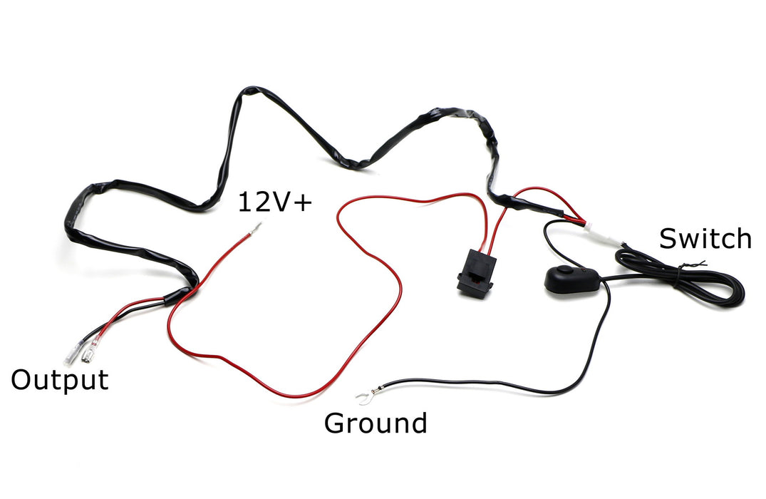 7ft Long Simple Car Use 12V Power-Up Wire Harness Kit With Inline On/Off Switch