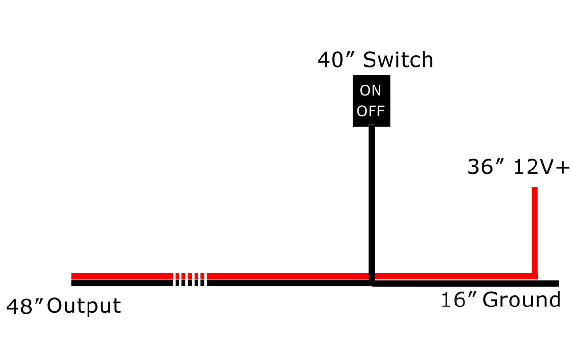 7ft Long Simple Car Use 12V Power-Up Wire Harness Kit With Inline On/Off Switch