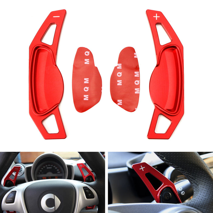 Red Aluminum Steering Wheel Paddle Shifter Extension For W451 Smart Fortwo Forfour