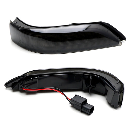 Smoke Lens Full LED Strip Sequential Blink Side Mirror Lamps For 05-13 Acura RL