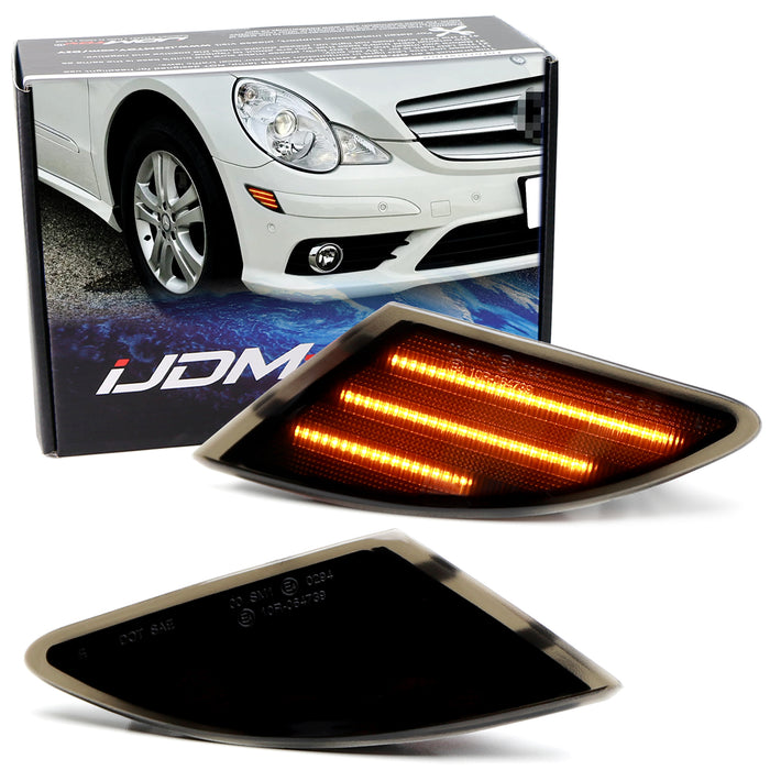 Smoke Lens Amber Full LED Side Marker Lights For 2006-2010 Mercedes W251 R-Class