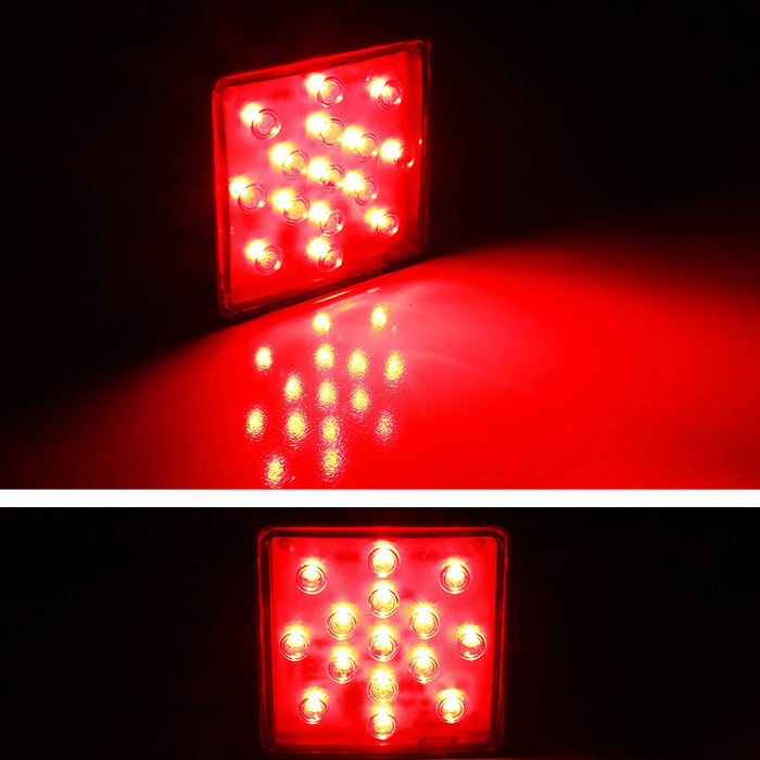 Smoked Lens 15-LED Tow Hitch Receiver Strobe Brake Light For Truck SUV 2" Hole