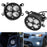 Clear Lens 24W LED Wide Angle SAE Flood Beam Fog Light Kit For Subura WRX STI..