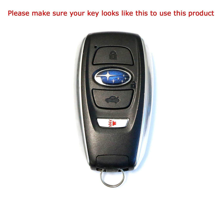 "Carbon Fiber" Soft Silicone Key Fob For Subaru BRZ Legacy Outback XV Crosstrek