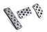 3pc Track Design Silver Foot Pedal Cover For Subaru Impreza Forester Outback etc