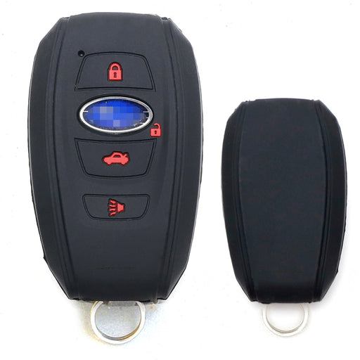 black soft silicone key fob cover compatible with Subaru Legacy