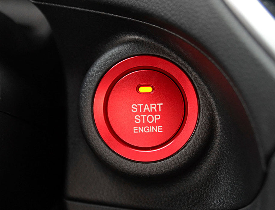 Red Engine Push Start Button, Surrounding Ring For Subaru BRZ Crosstrek WRX STI