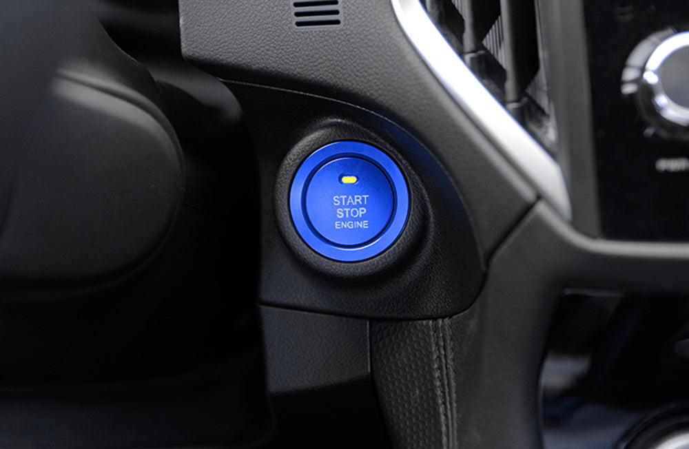 Blue Engine Push Start Button, Surrounding Ring For Subaru BRZ Crosstrek WRX STI