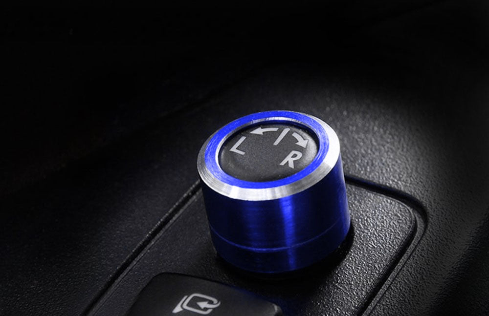 Blue Aluminum SideMirror Adjustment Button Knob Cover For Subaru WRX STI Impreza