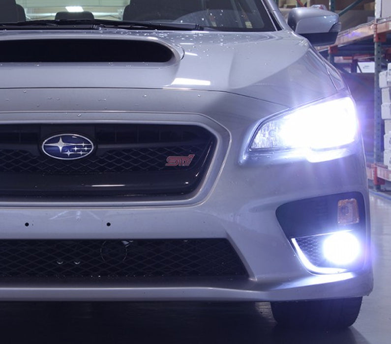 Complete CREE LED Projector Fog Light Kit w/Bezel Cover For 15-17 Subaru WRX STi