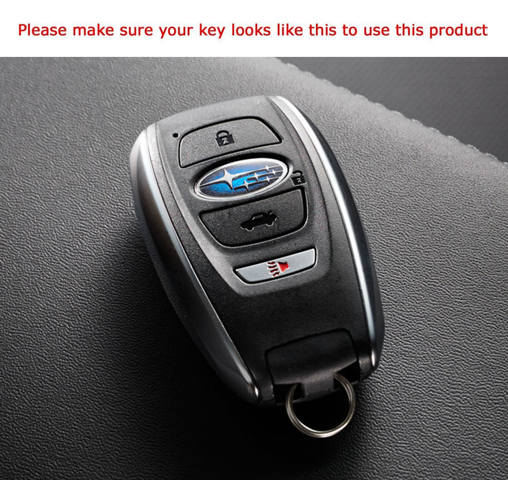 Matte Black TPU Key Fob Case For Subaru BRZ Legacy Outback XV Crosstrek WRX STi