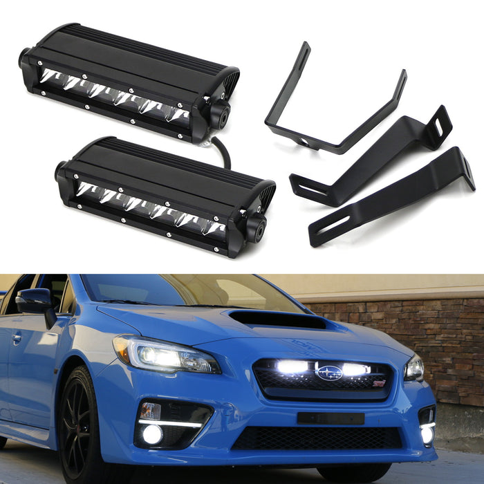 Dual 30W High Power LED Behind Grille Light Bar Kit For 2015-21 Subaru WRX/STI