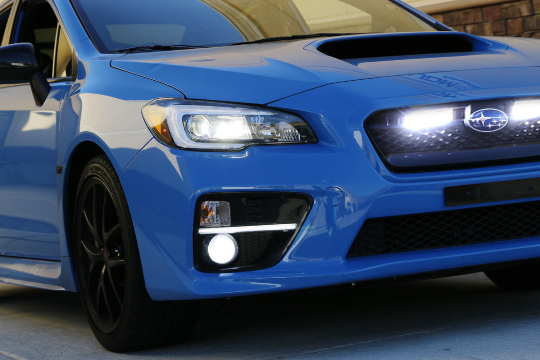 Dual 30W High Power LED Behind Grille Light Bar Kit For 2015-21 Subaru WRX/STI