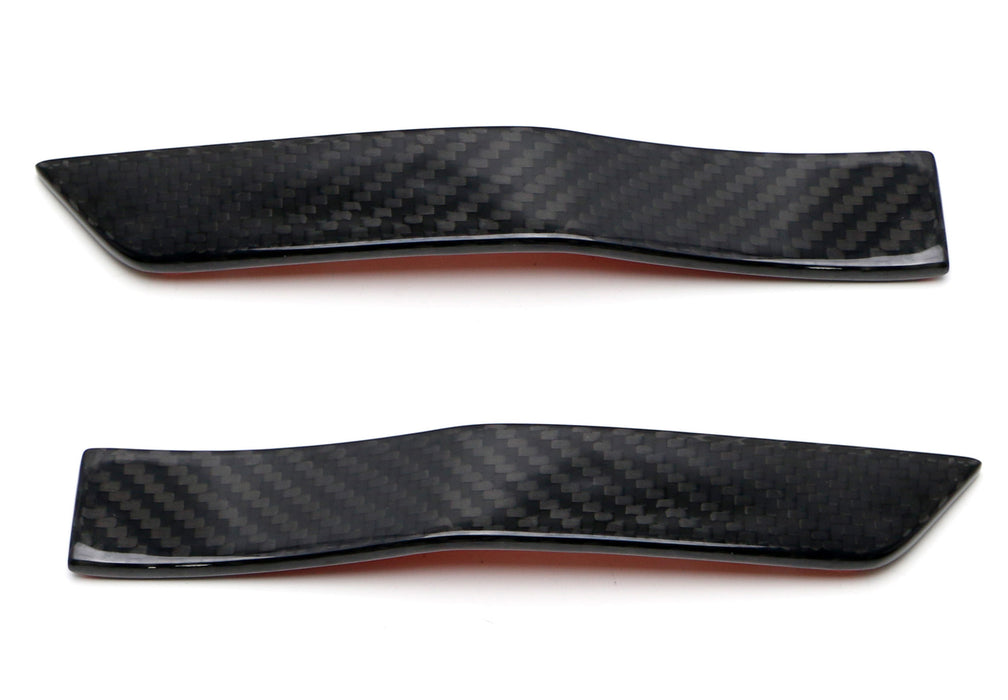 Black Carbon Fiber Fender Side Marker Plate Ornaments For 2015-21 Subaru WRX/STI