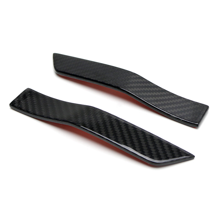 Black Carbon Fiber Fender Side Marker Plate Ornaments For 2015-21 Subaru WRX/STI