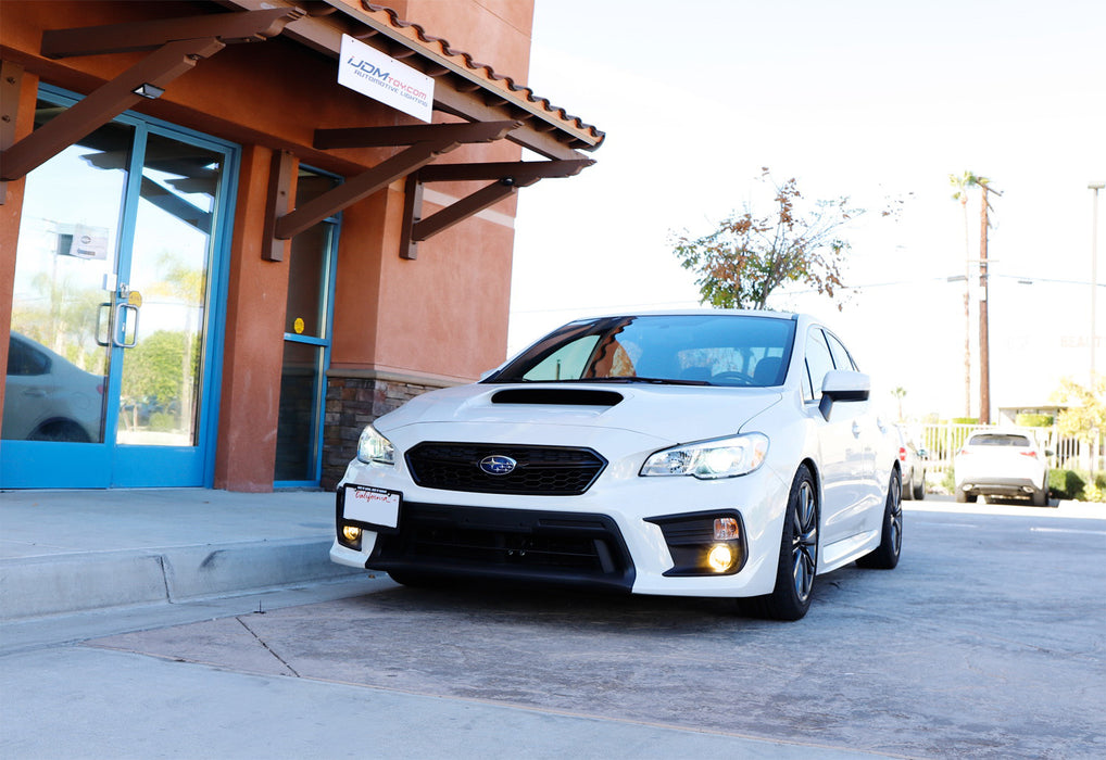 Yellow Lens Halogen Fog Light Assy w/ Bezel Wiring Kit For 18-21 Subaru WRX/STI