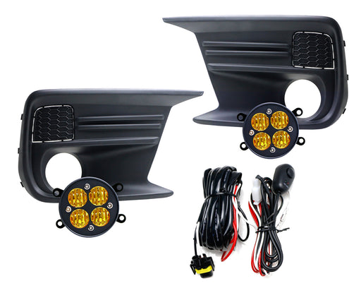 Yellow Lens LED Wide Angle SAE Flood Beam Fog Light Kit For 18-21 Subaru WRX/STI