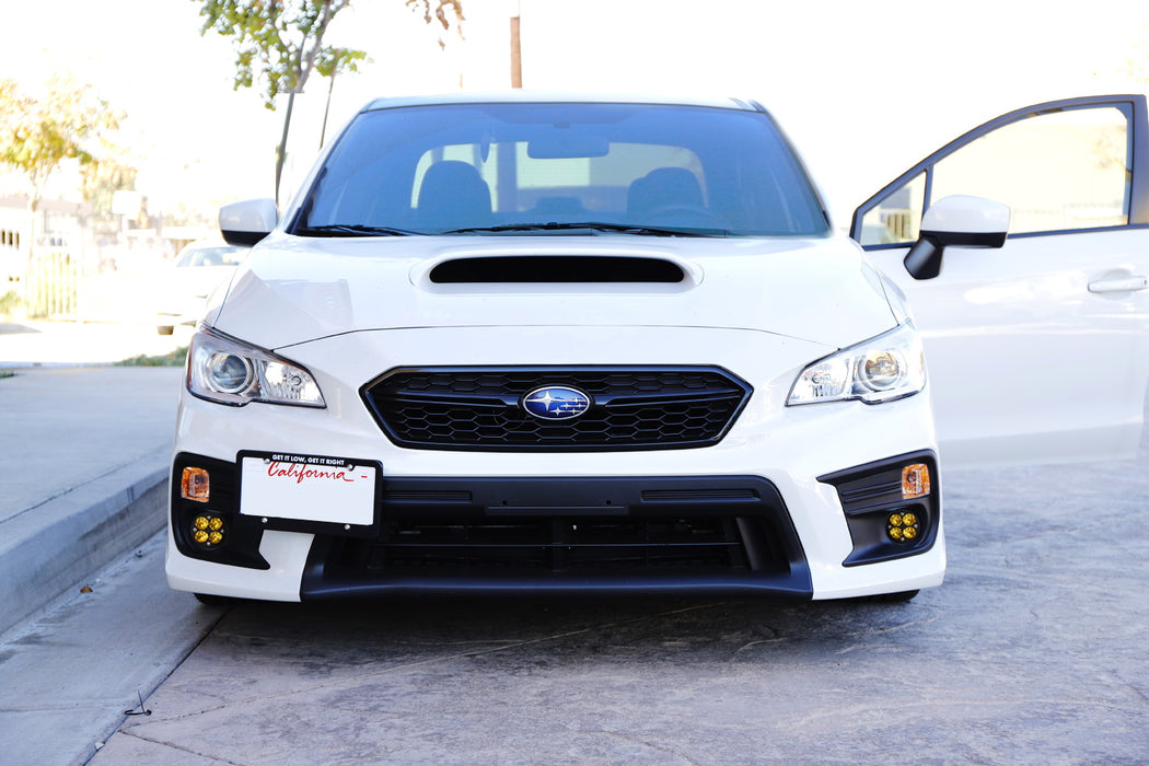 Yellow Lens LED Wide Angle SAE Flood Beam Fog Light Kit For 18-21 Subaru WRX/STI