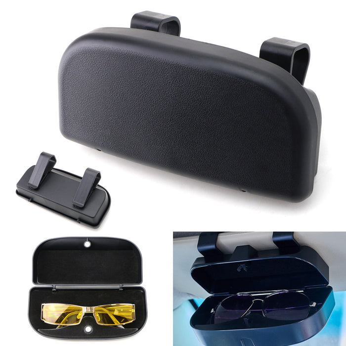 Black Universal Fit Car Sun Visor Snap-On Clip Mount Eye Glasses Case Holder Box