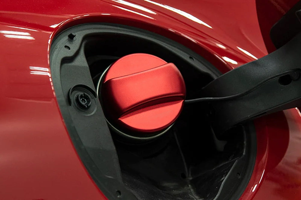 JDM Red Aluminum Gas Cap Decoration Cover Trim For Toyota MKV Supra GR A90/A91