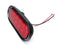 6-1/2" Red Lens 10-LED Surface Mount Oval Shape Stop-Turn Tail Lights For Trucks