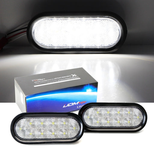 White LED Surface Mount Oval Shape Backup Reverse / Driving Fog Lights For Truck