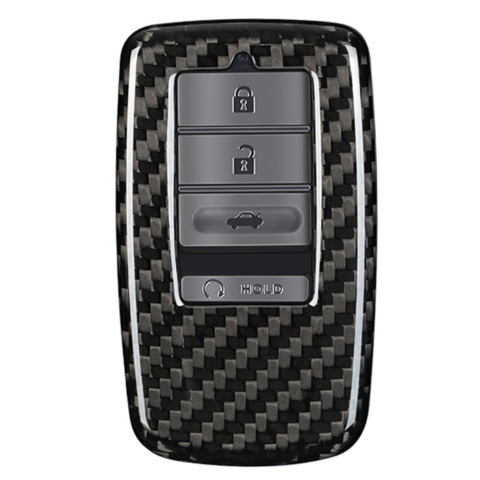 Real/Genuine Black CarbonFiber Smart Key Fob Shell For Acura ILX RLX TLX RDX MDX