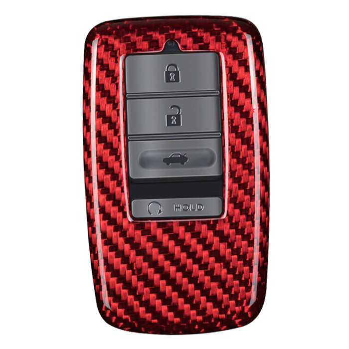 Real/Genuine Red Carbon Fiber Smart Key Fob Shell For Acura ILX RLX TLX RDX MDX